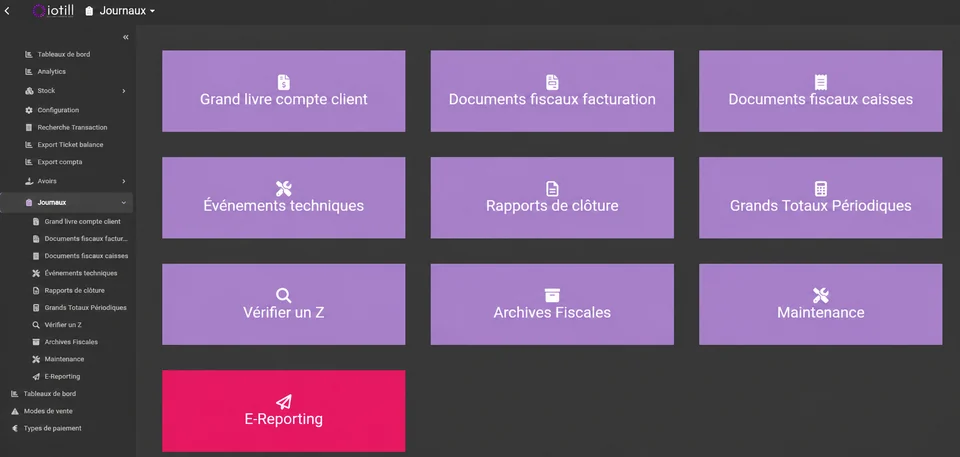 Logs and archives available in iotill Cloud