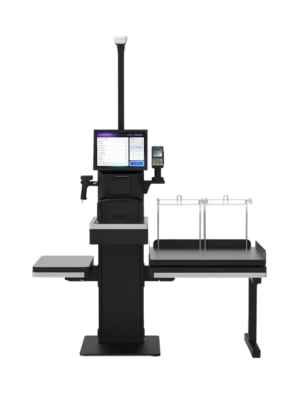 iotill Self-Checkout with scanner, payment terminal and bagging area