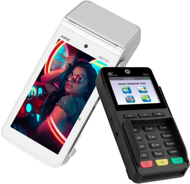 PAX A8500 terminal with Q25 customer pinpad