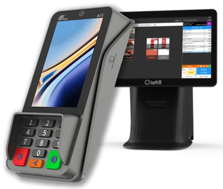 Terminal PAX A35 relié à la caisse iotill